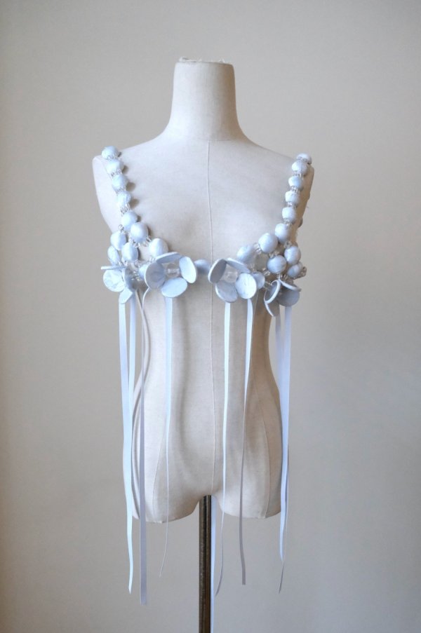 画像1: RIV NOBUHIKO (リブ ノブヒコ）ANSON BEAD BRA LIGHT BLUE (1)