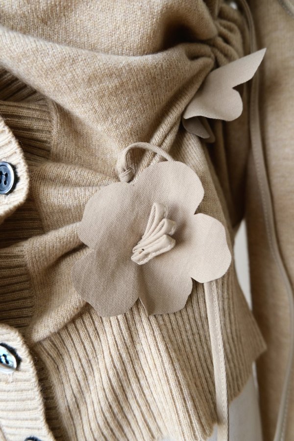 画像6: RIV NOBUHIKO (リブ ノブヒコ）EDIS FLOWER CARDIGAN　beige (6)