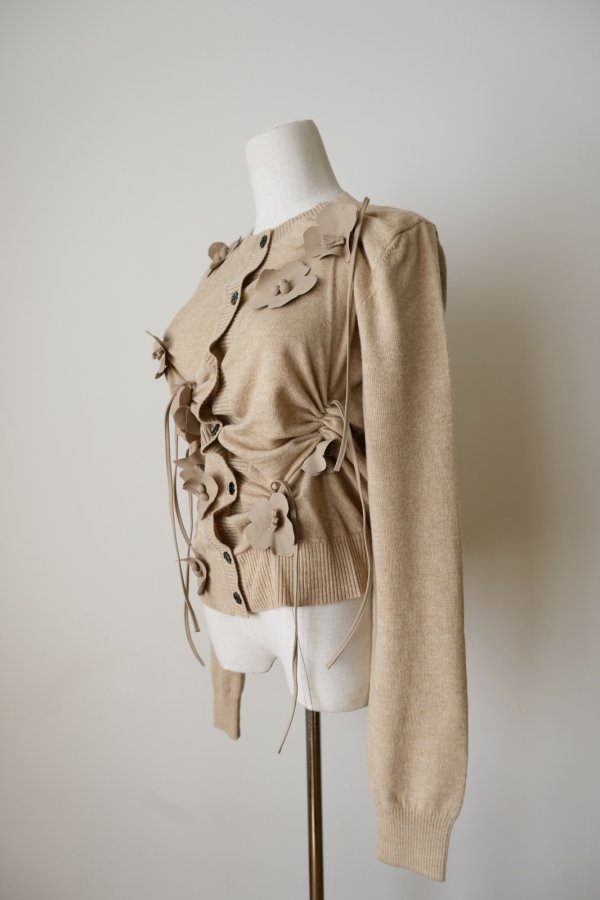画像3: RIV NOBUHIKO (リブ ノブヒコ）EDIS FLOWER CARDIGAN　beige (3)