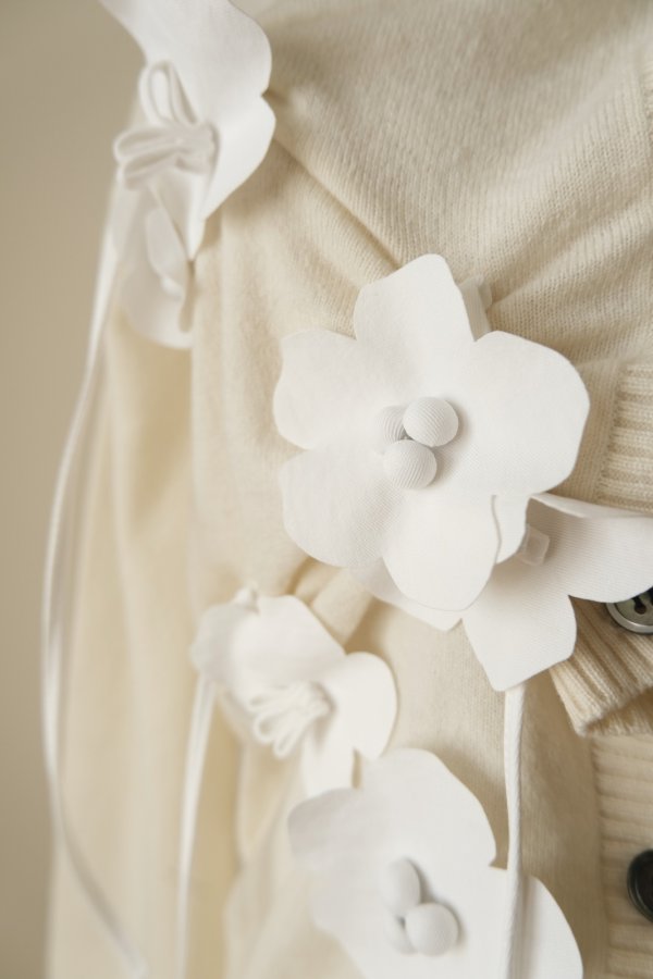 画像6: RIV NOBUHIKO (リブ ノブヒコ）EDIS FLOWER CARDIGAN white (6)