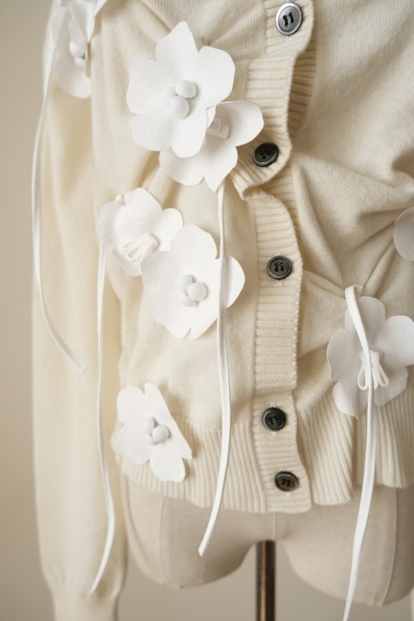 画像7: RIV NOBUHIKO (リブ ノブヒコ）EDIS FLOWER CARDIGAN white (7)