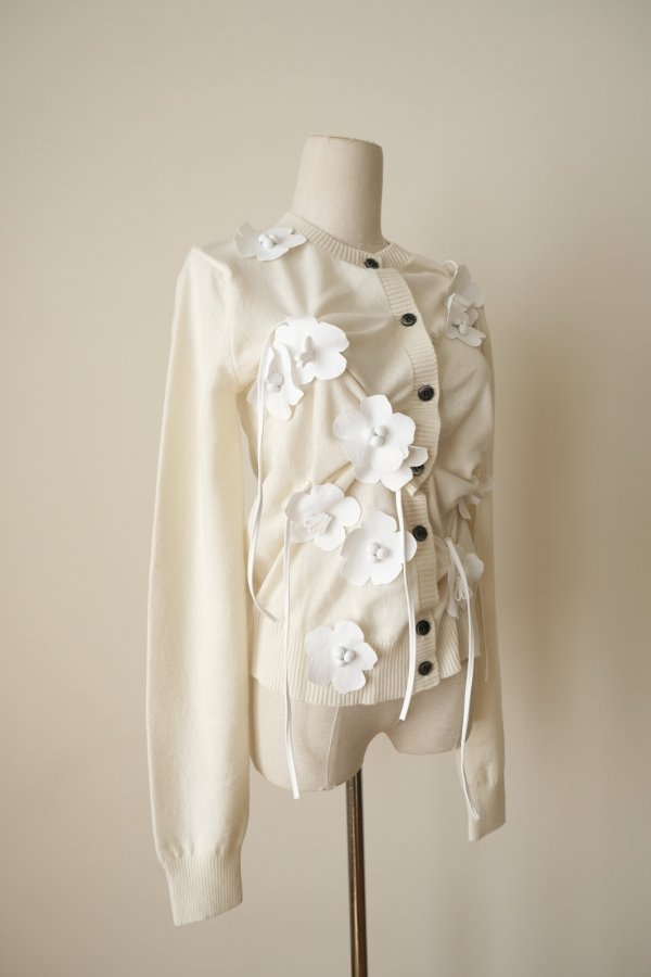 画像3: RIV NOBUHIKO (リブ ノブヒコ）EDIS FLOWER CARDIGAN white (3)