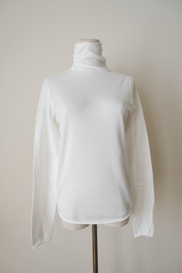 画像1: uca wholegarment knit turtle pullover white (1)