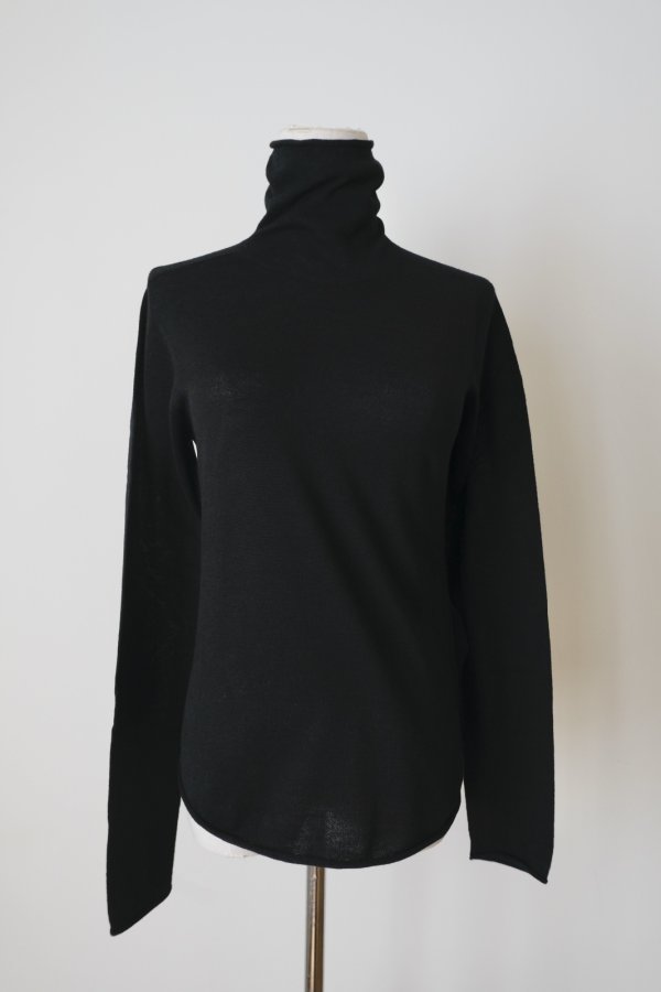 画像1: uca wholegarment knit turtle pullover black (1)