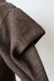 画像3: uca power shoulder rib pullover　melange brown (3)