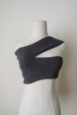 画像1: uca wholegarment knit slit bustier (1)