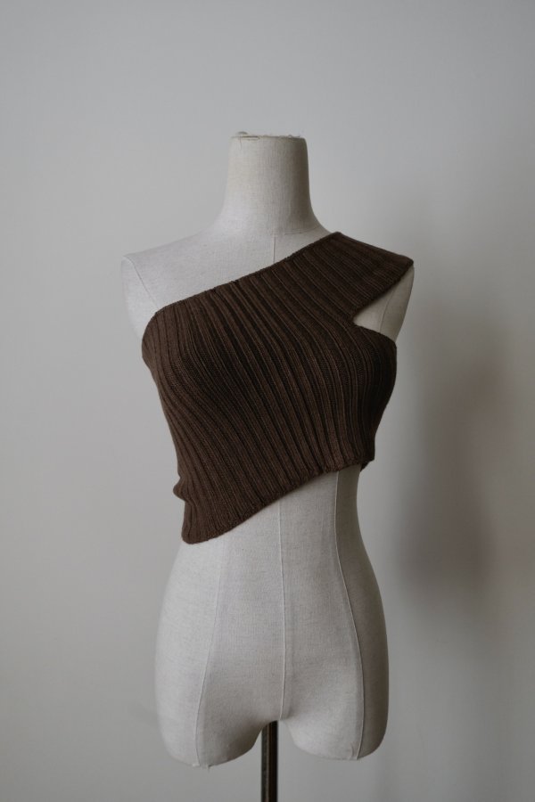 画像5: uca wholegarment knit slit bustier (5)