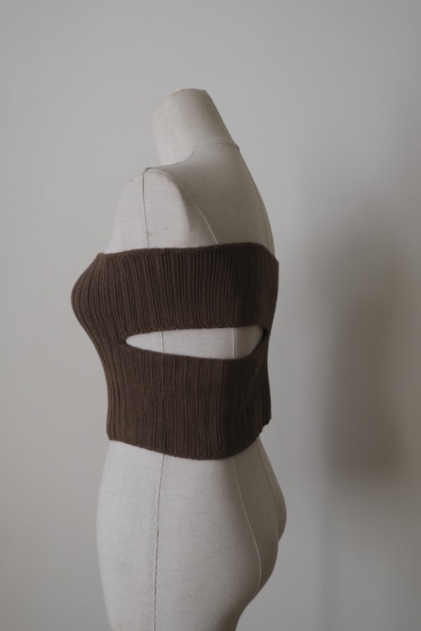画像7: uca wholegarment knit slit bustier (7)