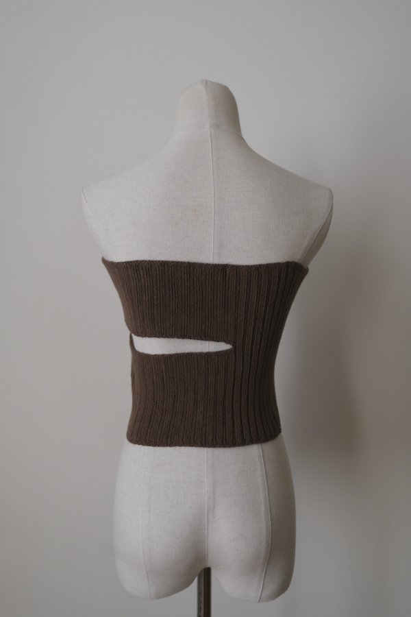 画像8: uca wholegarment knit slit bustier (8)