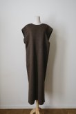 画像1: uca smooth knit slwwveless dress melange brown (1)
