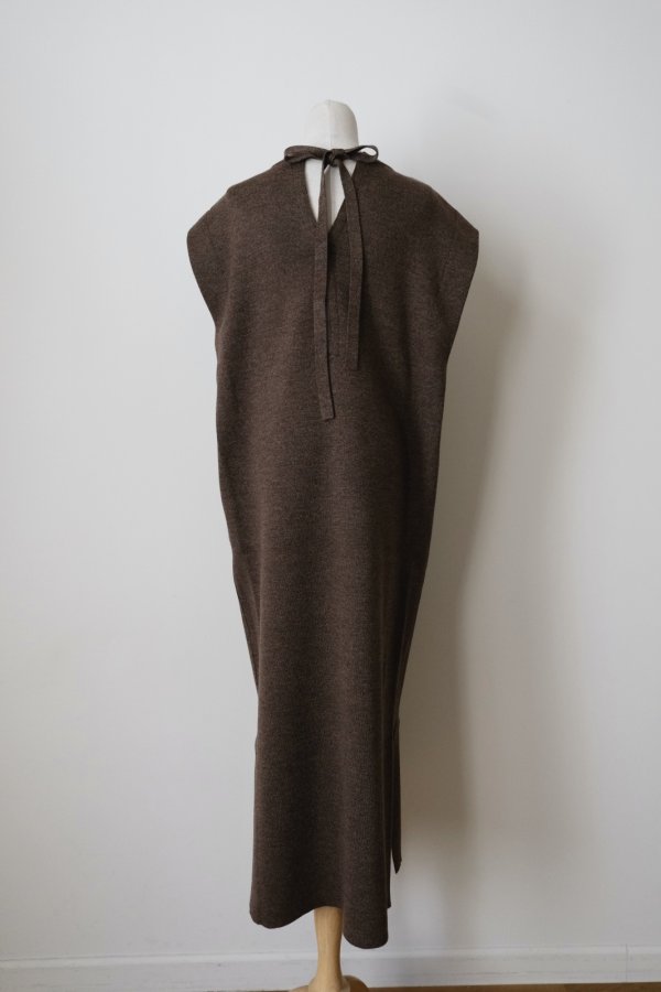 画像3: uca smooth knit slwwveless dress melange brown (3)
