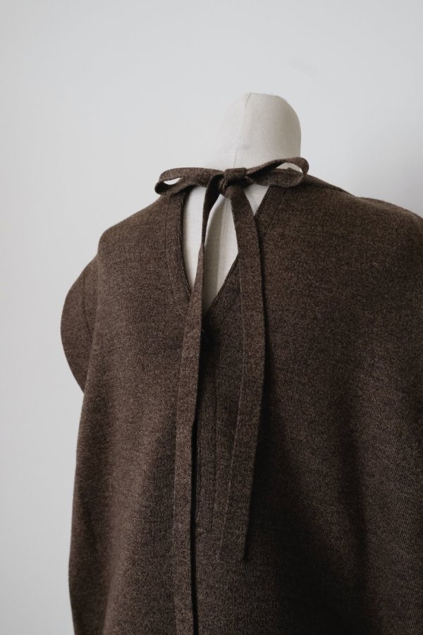 画像4: uca smooth knit slwwveless dress melange brown (4)