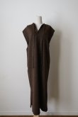 画像5: uca smooth knit slwwveless dress melange brown (5)