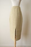 画像1: uca tweed knit silk skirt M yellow (1)