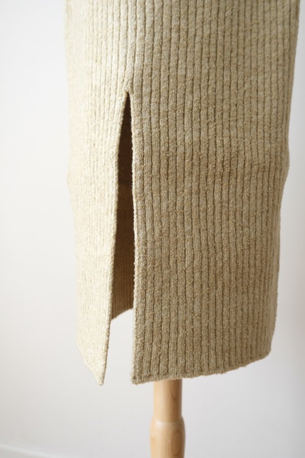 画像5: uca tweed knit silk skirt M yellow (5)