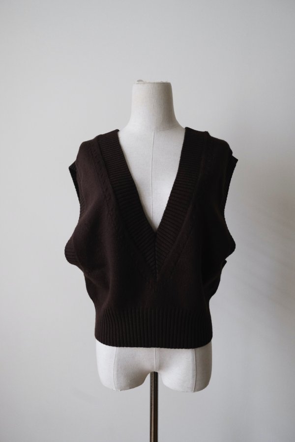 画像1: uca 2way vest melange brown (1)