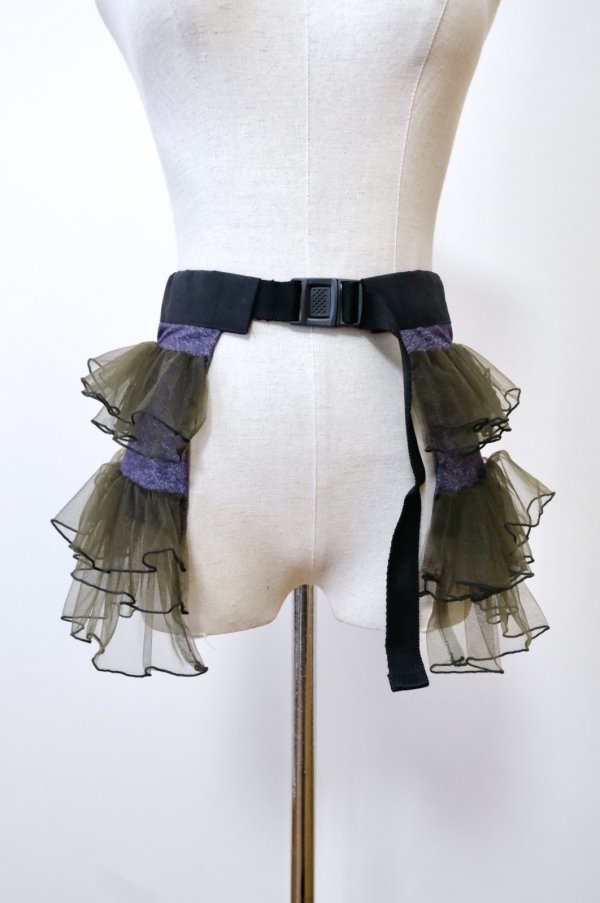 画像1: NON TOKYO TULLE FRILL BELT purple khaki (1)
