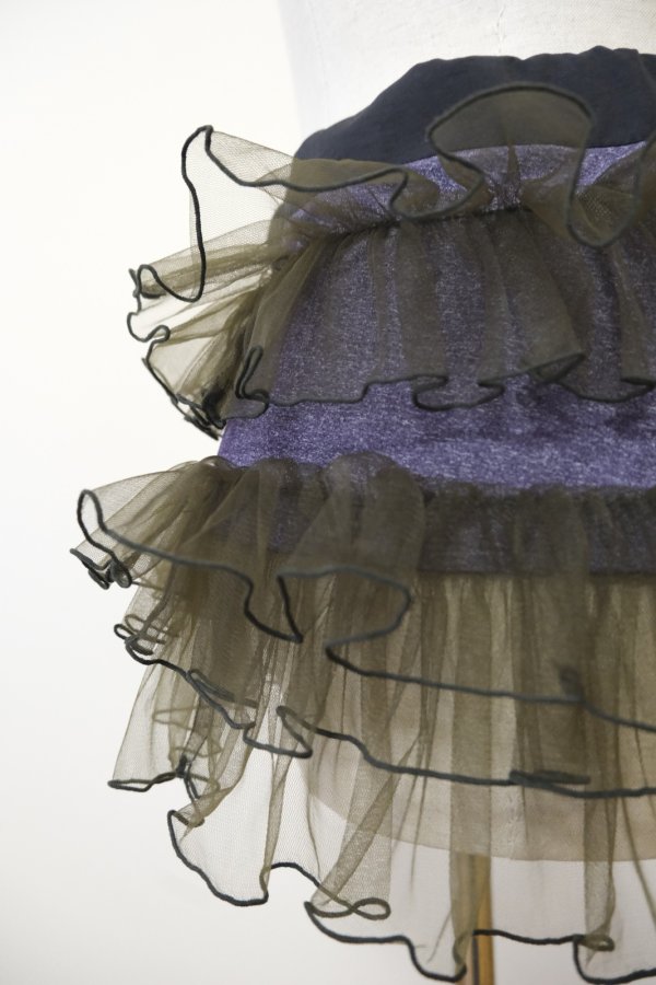 画像4: NON TOKYO TULLE FRILL BELT purple khaki (4)
