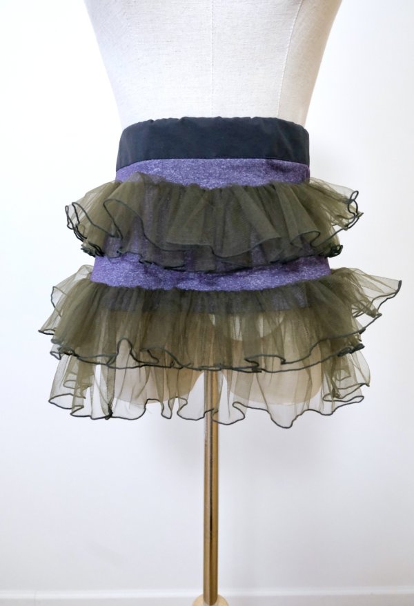 画像2: NON TOKYO TULLE FRILL BELT purple khaki (2)