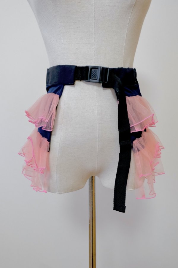 画像2: NON TOKYO TULLE FRILL BELT navy pink (2)