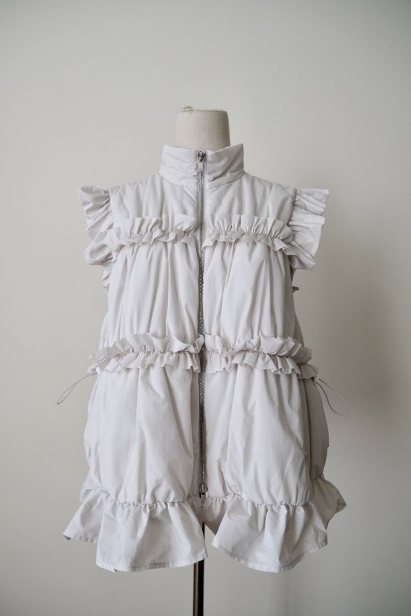 画像1: naokitomizuka REEBOK quilted vest grey (1)