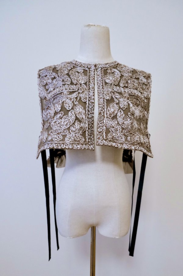 画像1: Yuumi ARIA EMBROIDERY VEST brown (1)