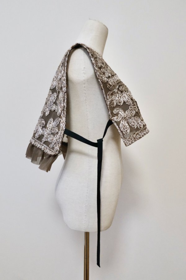 画像2: Yuumi ARIA EMBROIDERY VEST brown (2)