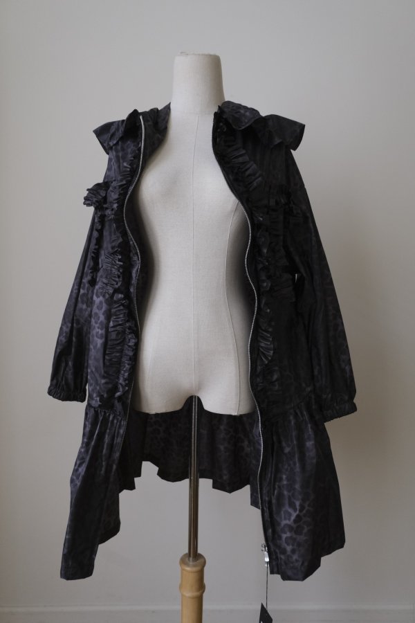 画像3: naokitomizuka Leopard frill blouson grey (3)