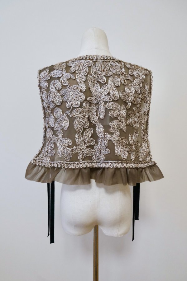 画像3: Yuumi ARIA EMBROIDERY VEST brown (3)
