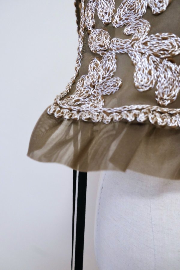 画像6: Yuumi ARIA EMBROIDERY VEST brown (6)