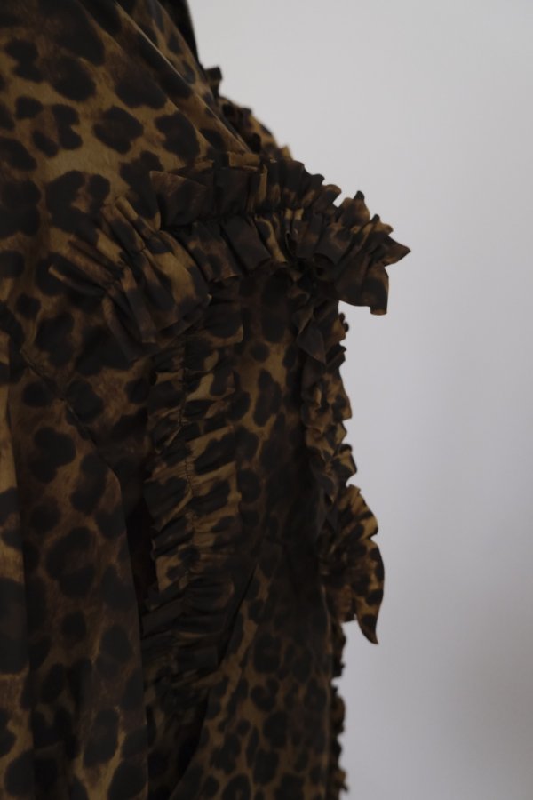 画像5: naokitomizuka Leopard frill blouson brown (5)