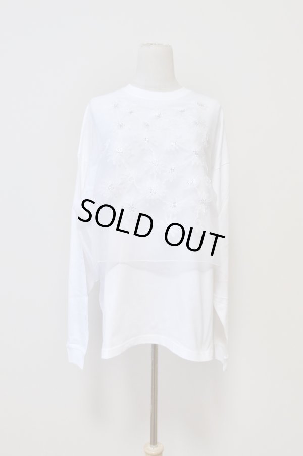 画像1: Yuumi ARIA EMBROIDERY LONG SLEEVE TOPS white (1)