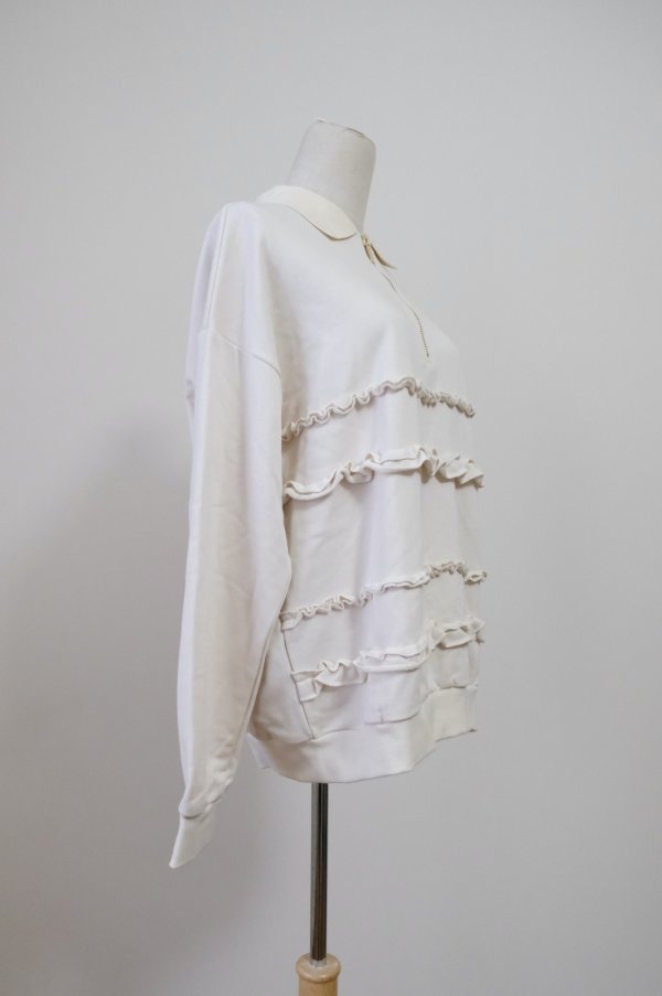 画像2: sister Vela Ruffle Polo Sweatshirt (2)