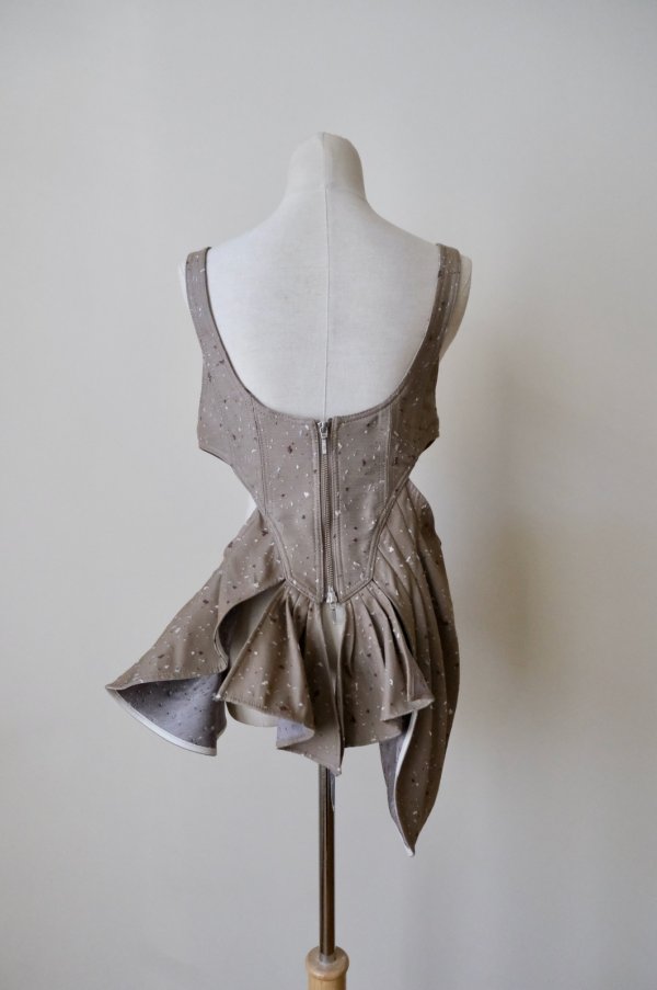 画像3: AOIWANAKA  Stardust Jacquard Asymmetric Vest (3)