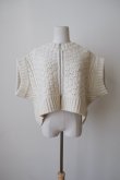 画像1: DECO WOOL KNIT ZIP VEST kinari (1)