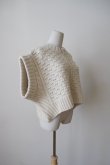 画像2: DECO WOOL KNIT ZIP VEST kinari (2)