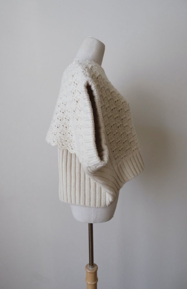 画像3: DECO WOOL KNIT ZIP VEST kinari (3)