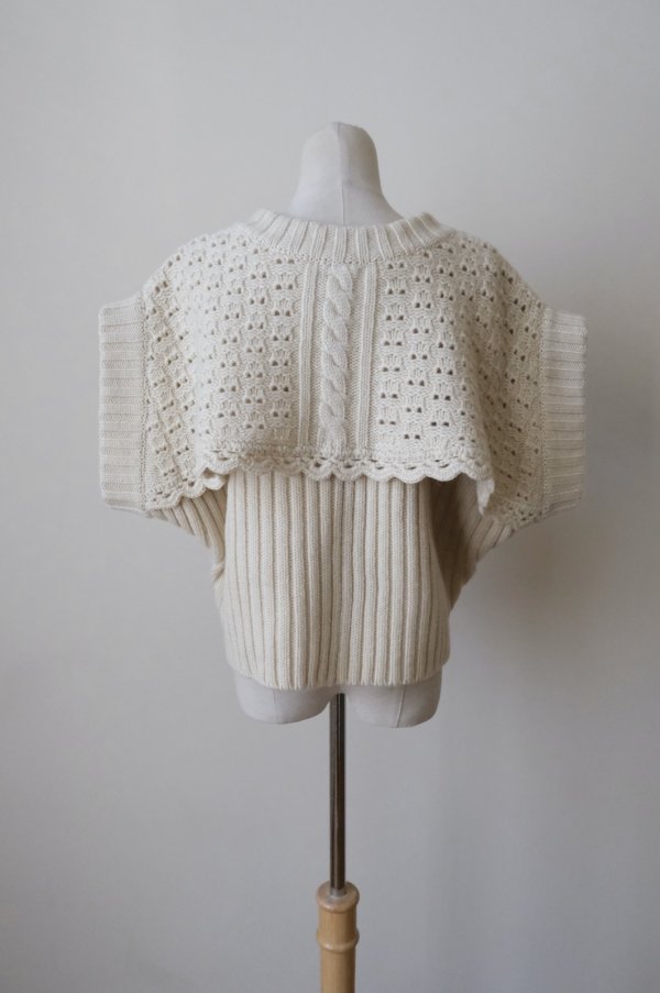 画像4: DECO WOOL KNIT ZIP VEST kinari (4)