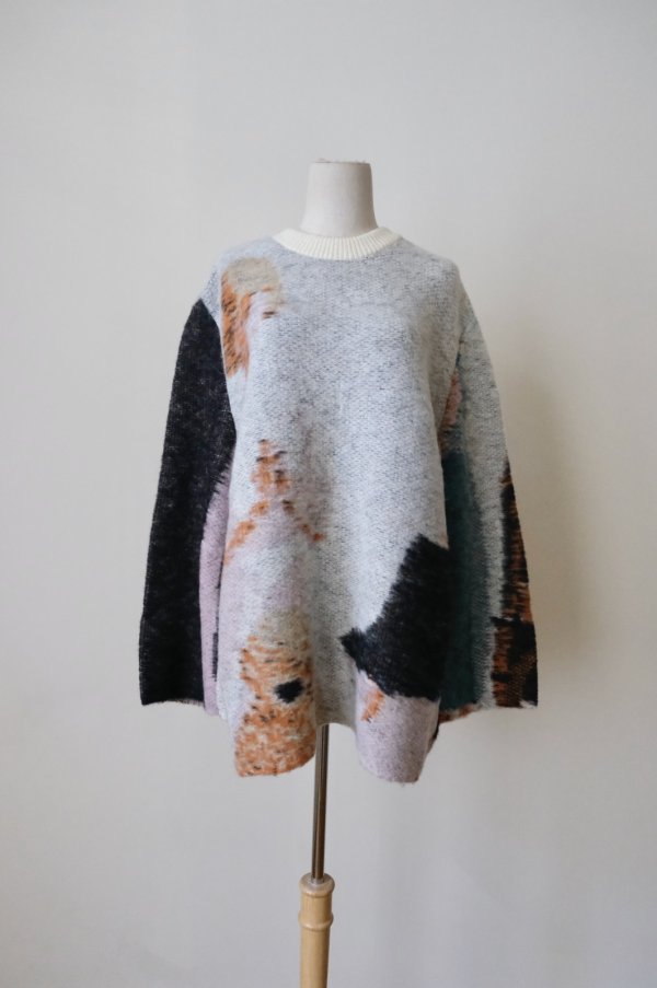 画像1: bedsidedrama Dim Dream Knit Sweater white (1)