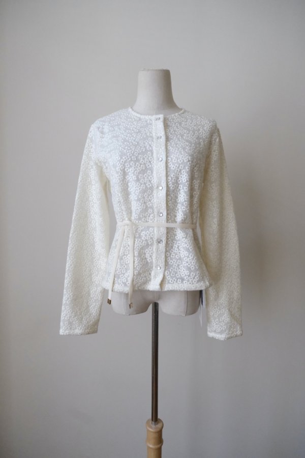 画像1: AOIWANAKA  Lace Panel Blouse (1)