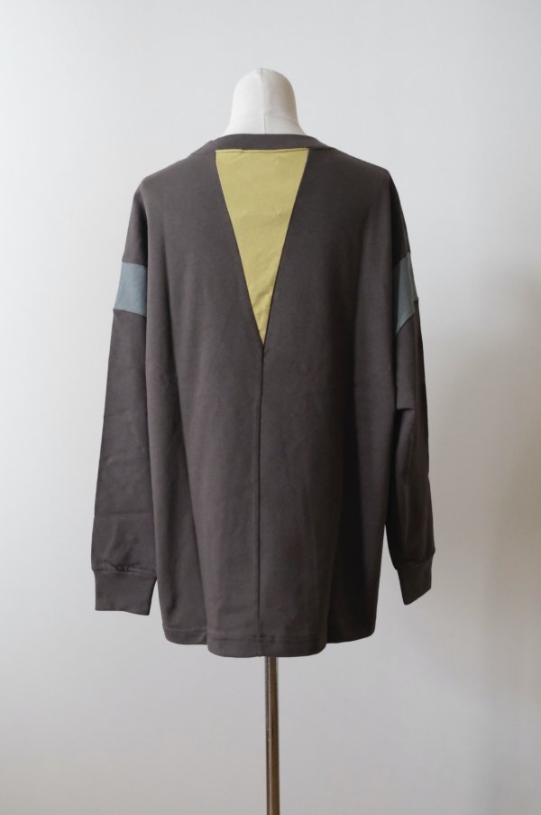 画像3: STOF TALK ON YOUR BACK L/S T-SHIRT CHACOAL (3)