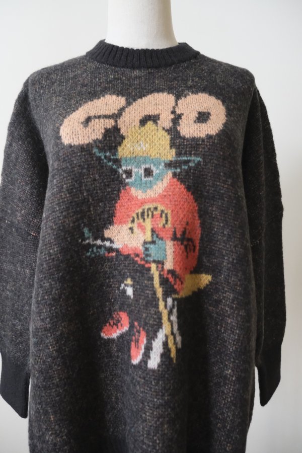 画像4: bedsidedrama GOD Only Knows Knit Sweater   BLACK (4)