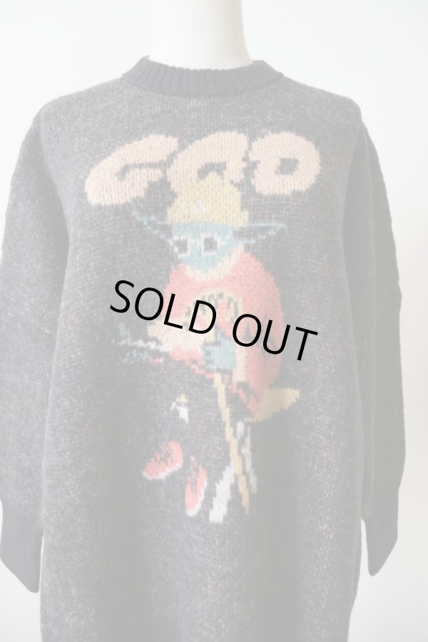 画像4: bedsidedrama GOD Only Knows Knit Sweater   BLACK (4)