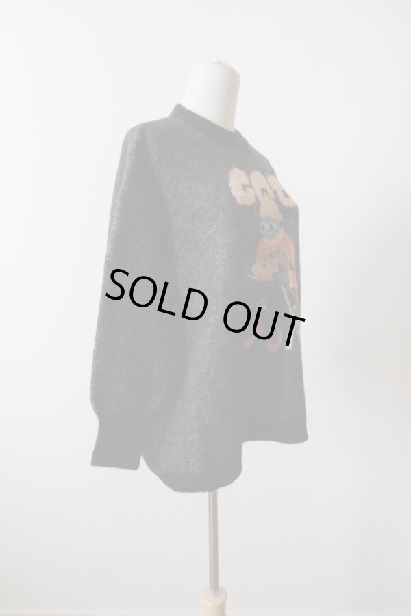 画像2: bedsidedrama GOD Only Knows Knit Sweater   BLACK (2)