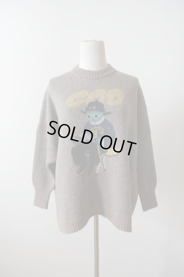 画像1: bedsidedrama GOD Only Knows Knit Sweater  MOSS (1)