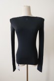 画像1: YUUNA ICHIKAWA  Shoulder pad long sleeve tops  (1)