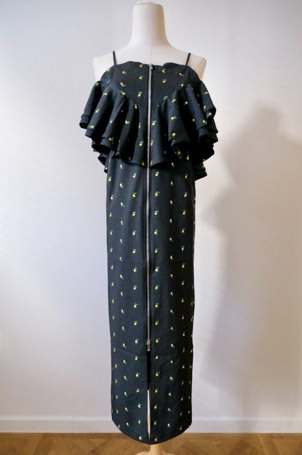 画像1: naokitomizuka (ナオキトミヅカ) Flower embroidery dress (1)