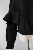 画像4: naokitomizuka (ナオキトミヅカ) WILD THINGS Half zip ruffled sweat shirt　black (4)