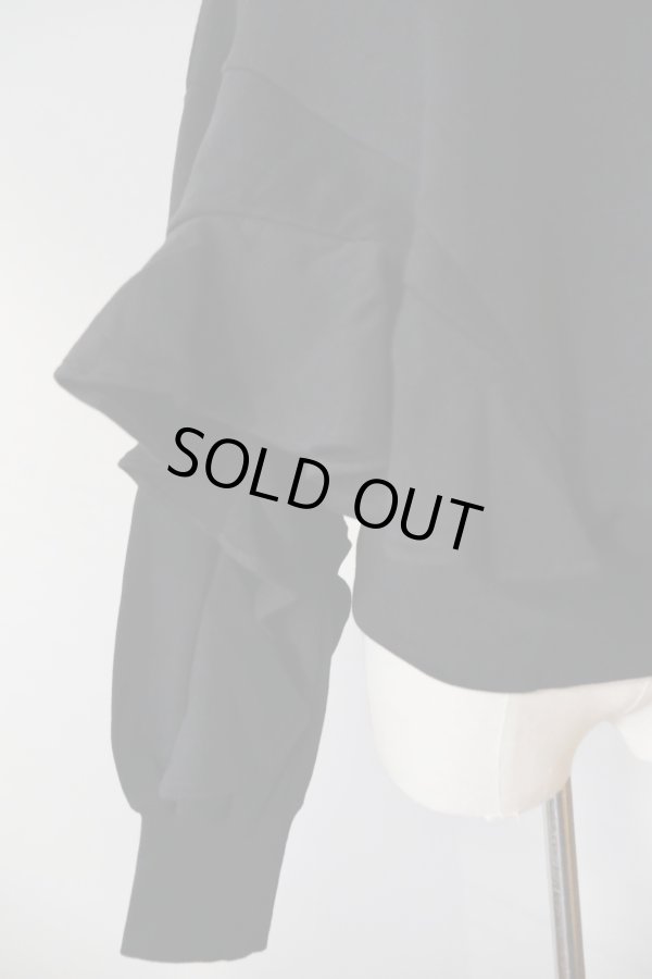 画像4: naokitomizuka (ナオキトミヅカ) WILD THINGS Half zip ruffled sweat shirt　black (4)