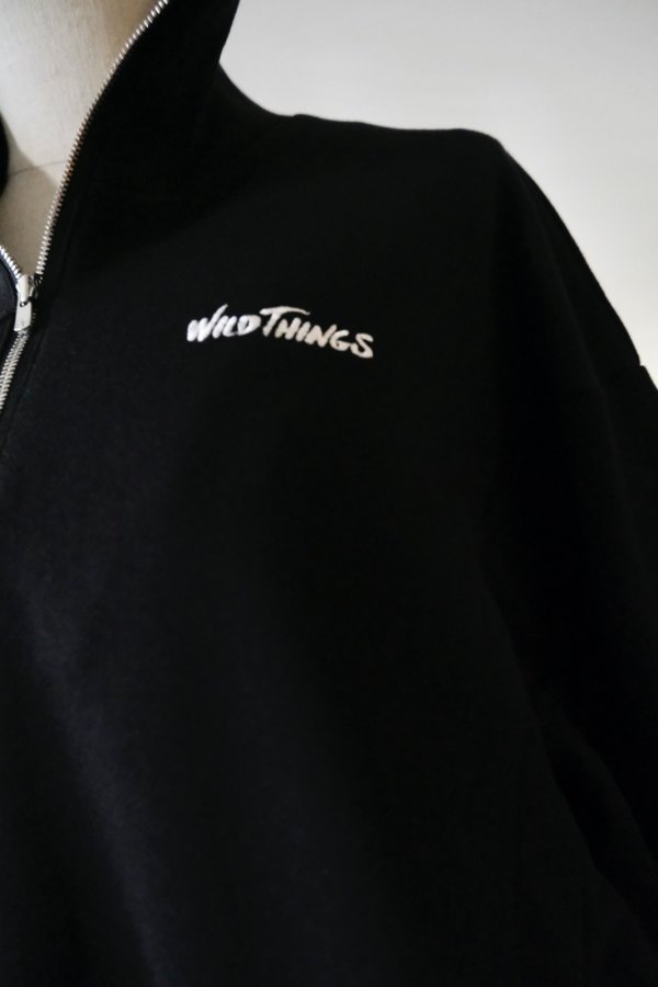 画像5: naokitomizuka (ナオキトミヅカ) WILD THINGS Half zip ruffled sweat shirt black (5)